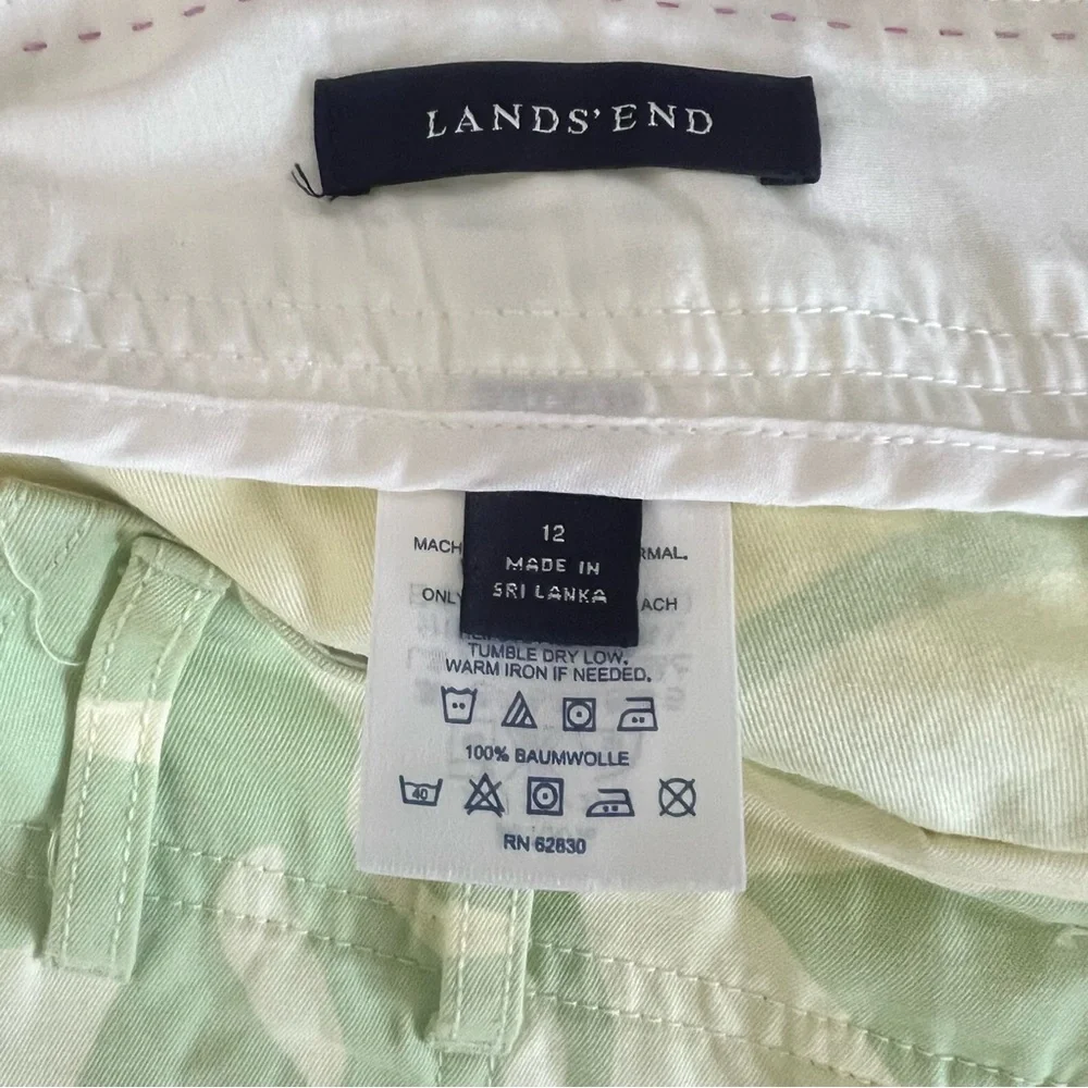Lands End Floral Tropical Botanical Pattern Skort Skirt Golf Tennis Casual 12